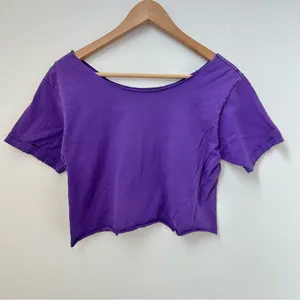 Purple Fishbone Off the Shoulder Crop Top thumbnail 4