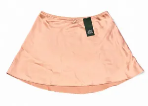 Wild Fable Pink Peach Orange Satin High-Low A-Line Mini Skirt Small NWT thumbnail 1