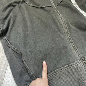 Urban Outfitters Jacket cotton oversized faye zip up womens Gray large boyfriend thumbnail 8