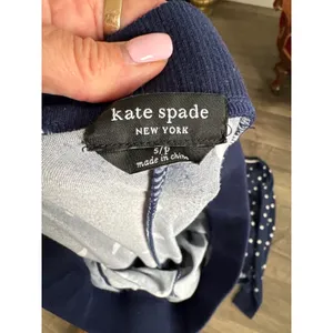 Kate Spade New York Navy White Polka Dot Henley Pajama Set Joggers Small thumbnail 3
