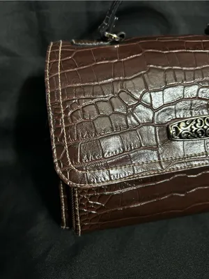 Rosetti Women’s Brown Croc-Embossed Top Handle Multi Pocket Handbag Purse thumbnail 6