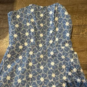 NWOT Do + Be Blue Eyelet Strapless Romper thumbnail 5