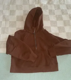 Lululemon Scuba Oversized Half-Zip Hoodie Roasted Brown‎ XS/S thumbnail 1