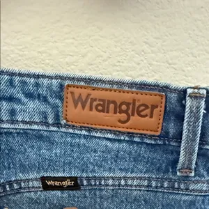 Wrangler Denim Mini Skirt in Faded Blue thumbnail 6