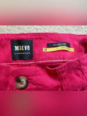 NWT Anthropologie Maeve Colette Pink Wide Leg Crop Pants Size 28 thumbnail 6