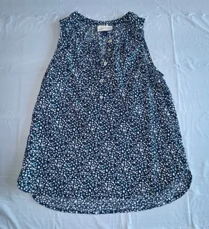 Universal Thread Blue and‎ White Sleeveless Tank Top thumbnail 1