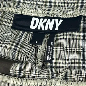 Women's DKNY Black/Gray/Cream Plaid Stretch Dress Pants Size 6 (B4) thumbnail 5