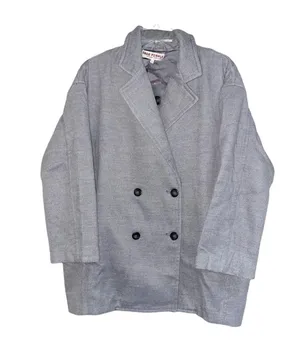 Hannah Slouchy Double Breasted Blazer in Washed Black thumbnail 5