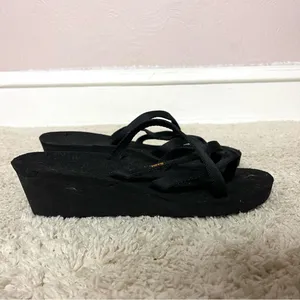 Teva Black Sandals with Yellow Logo thumbnail 5
