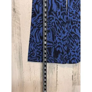 Urban Outfitters Bryn Pull On Flare Pants Blue And Black Swirl Print size XS thumbnail 10