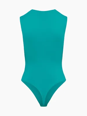 Aritzia Oxidized Teal Original Contour Esteem Square Neck Bodysuit Size XS thumbnail 3
