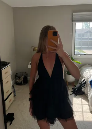 Lucy in the Sky Black Ruffle dress thumbnail 4