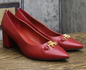 Tommy Hilfiger Nanya Block Heel Pumps TWNANYA Red 8.5M thumbnail 1