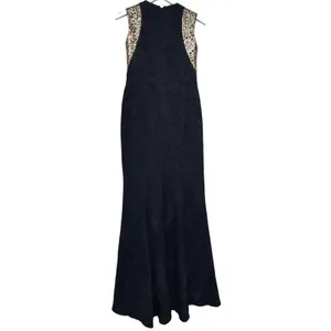 Carmen Marc Valvo Lace Gown Dress Womens 4 Small Black/Gold‎ Formal Evening thumbnail 2
