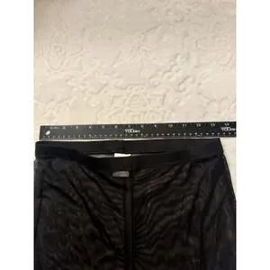 Wild Fable Mesh High Waist Flare Cover Up Pants Womens Small Black thumbnail 7