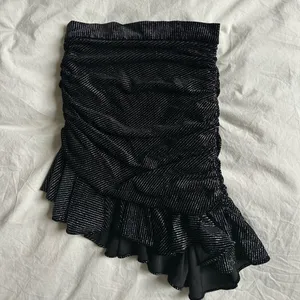 Zara black Ruched Skirt thumbnail 1