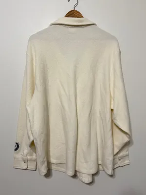 NWT PINK Victoria’s Secret Reverse Fleece Shacket Size XL Cream White NEW thumbnail 6