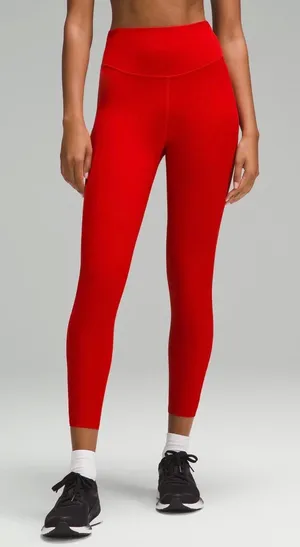 Lululemon‎ Base Pace High Rise Legging Women Size 0 Red Excellent Yoga LW5DKHS thumbnail 1