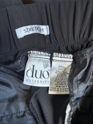 duo Maternity Black Wide-Leg Pull-On Maternity Pants thumbnail 2