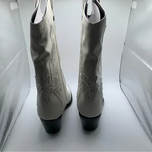 NWB Guess Raegan Fold-Over Cowboy Boots western white size 9 M cowgirl thumbnail 8