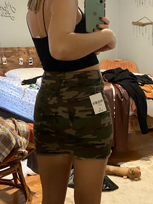Forever 21 NWT camo denim mini skirt thumbnail 2