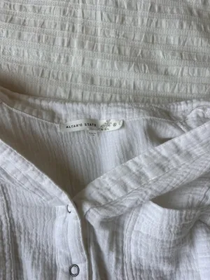 Altar'd State Long Sleeve linen top thumbnail 2