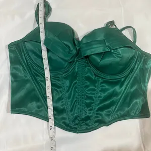 Satin Spaghetti Strap Party Crop Top Rave‎ Cute Zip Back Outfits Corset thumbnail 8