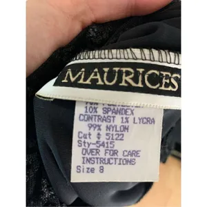 Maurices Black velvet Maxi long dress size 8 stylish wedding gust black tie thumbnail 6