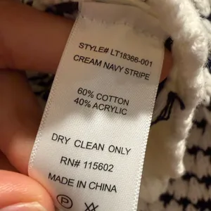 All in Favor Navy and Cream Stripe Knit Sweater‎ Size Xs thumbnail 7