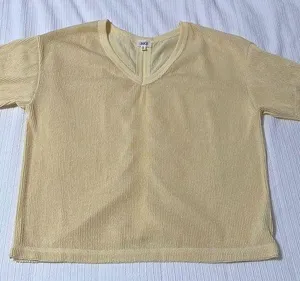 BKE Yellow Textured Blouse thumbnail 1