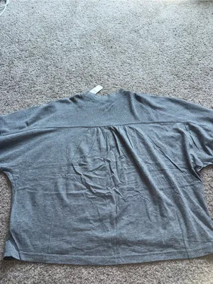 Aerie - Mock Neck Long Sleeve T-Shirt - M, Gray (NWT) thumbnail 3