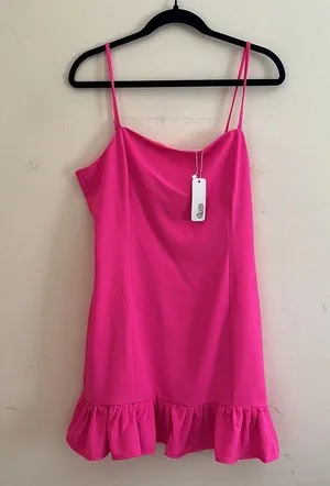 These Three Boutique | Pink Ruffle Dress thumbnail 3