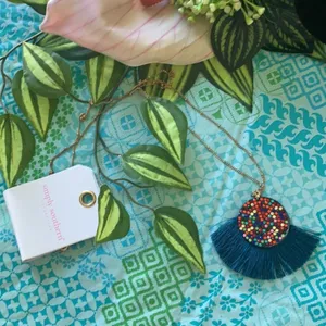 - Simply Southern Fan w/ Sparkle Stones Necklace thumbnail 5