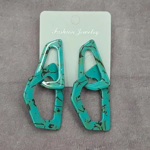 Blue Brown Western‎ Cowgirl Abstract Dangle Drop Earring Fashion Jewelry JB1-07 thumbnail 2