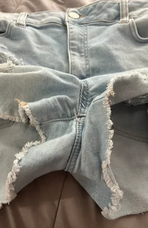 SO super high waisted ripped jean shorts thumbnail 2