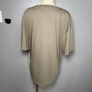 Mate The Label Organic Cotton Boyfriend Tee, Pebble, XL thumbnail 2