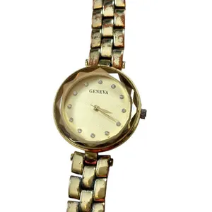 Geneva Gold-Tone Classic Ladies Watch With Crystal Accents & Adjustable Bracelet thumbnail 8