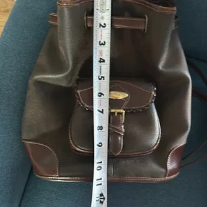 Liz Claiborne leather brown backpack thumbnail 2