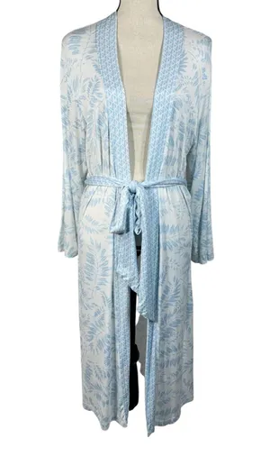 Hale Bob Medium Palm Robe Mid-Length Bamboo Stretch Belted Organic Long Sleeve thumbnail 1