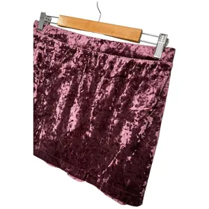New Nordstrom Skirt L Crushed Velvet Velour Mini Retro 90s Y2K Abound Burgundy thumbnail 5