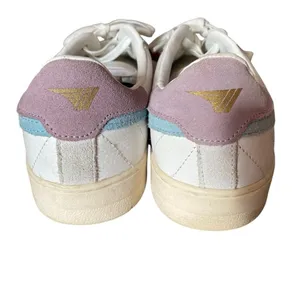 Gola Falcon White Blue Lavender Leather Classic Sneakers size 10 thumbnail 3