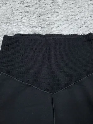 Offline by Aerie Real Me Smocked Super Flare Leggings Black Size Medium thumbnail 5