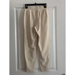 Old Navy Beige PowerSoft Go-Dry High Waisted Ribbed Panel Jogger Pants Small‎ thumbnail 6
