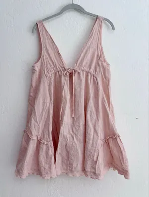 Women's Unbranded Pink Mini Dress, Size M, Cotton thumbnail 1