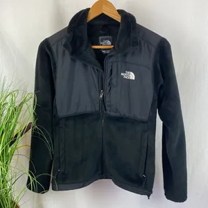 North Face Black Zip Cozy Fuzzy Fleece Long Sleeve Sport Jacket XS thumbnail 2