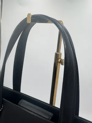 Coach Vintage Mercer Black Nylon Leather Shoulder Tote Bag Y2K thumbnail 8