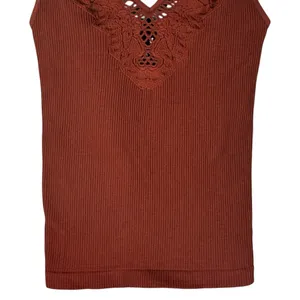Free People Intimately Ribbed Crochet Lace V-Neck Cami Tank Top Rust Size M/L thumbnail 3
