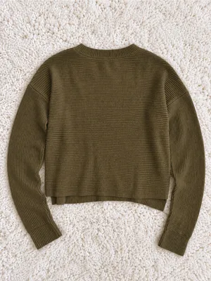 Madewell Patch Pocket Pullover Sweater – Cadmium Green – S thumbnail 6