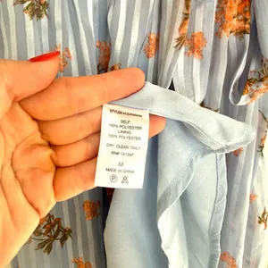 ASTR The Label Lila Light Blue Floral Print Maxi Dress M thumbnail 7