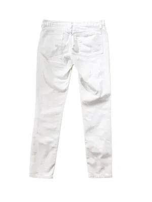 J. Crew 8" Toothpick Denim Ankle Jean in White Wash Size 27 thumbnail 5